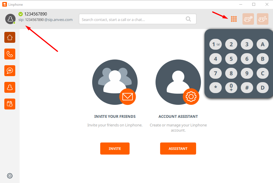 Use Linphone With Anveo Step 4